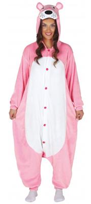 Roze katten Onesie Volwassen