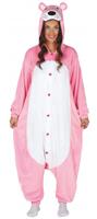 Roze katten Onesie Volwassen - thumbnail