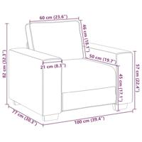 3-delige Loungeset met kussens stof donkergroen - thumbnail