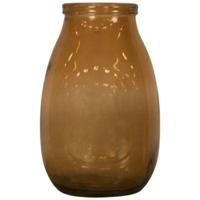 Vaas gerecycled glas bruin 28 cm | 4 stuks - thumbnail