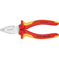 Knipex Kombitang verchroomd geïsoleerd met meer-componentengrepen, VDE-getest 160 mm - 0306160 - thumbnail