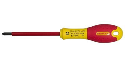 Stanley handgereedschap 1-65-417 FatMax VDE Schroevendraaier - Pozidriv - PZ0 x 75mm - 1-65-417