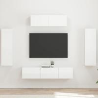TV-kast 3 pcs Hoogglans wit - thumbnail