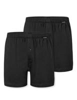 Schiesser Boxers Jersey 2-pack zwart - thumbnail