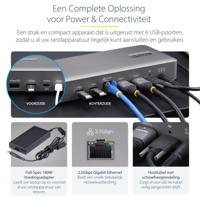 StarTech.com USB4 Docking Station, USB-C 40Gbps, Dual HDMI Video, Tot 2x 4K 60Hz, Multi-Monitor Dock, 6x USB, 2.5GbE, 100W PD - thumbnail