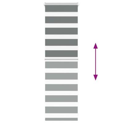 VidaXL Zebra rolgordijn 40x100 cm stofbreedte 35,9 cm donkergrijs VidaXL Zebra rolgordijn 40x100 cm stofbreedte 35,9 cm donkergrijs