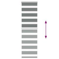 Zebra rolgordijn 40x100 cm stofbreedte 35,9 cm donkergrijs - thumbnail