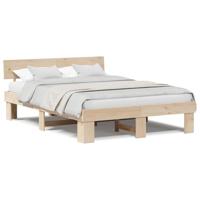 Bedframe met hoofdeinde Bruin 150 x 200 cm Massief grenenhout - thumbnail