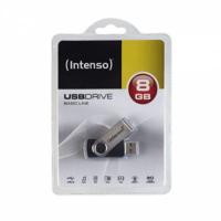 USB stick INTENSO Basic Line 8 GB Zwart Zilver 8 GB USB stick - thumbnail