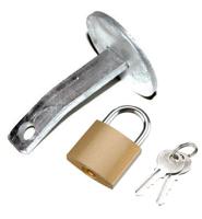 ABUS Cilinderhangslot | breedte slotlichaam 40 mm | messing gelijksluitend 0709 | 1 stuk - 2456 2456 - thumbnail