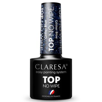 Claresa top coat no wipe glitter blue 5ml Claresa top coat no wipe glitter blue 5ml