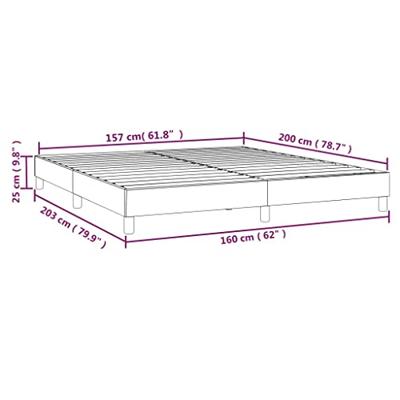 Boxspringframe fluweel donkerblauw 160x200 cm