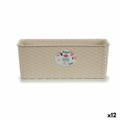 Plantenbak Stefanplast 15,5 x 13,5 x 38,5 cm Beige Plastic (12 Stuks)