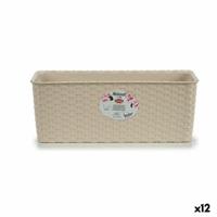 Plantenbak Stefanplast 15,5 x 13,5 x 38,5 cm Beige Plastic (12 Stuks) - thumbnail