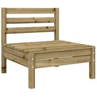 Tuinbank zonder armleuningen met kussens gempregneerd hout - thumbnail