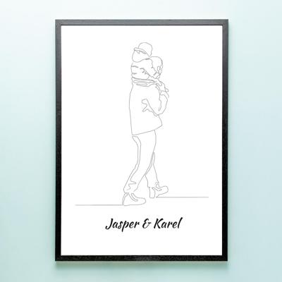Gepersonaliseerde Poster Papa En Ik (A2 Formaat)