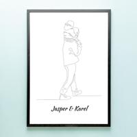 Gepersonaliseerde Poster Papa En Ik (A2 Formaat) - thumbnail
