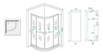 Wiesbaden Douchecabine kwartrond 100x100x190 cm 5 mm Helder Glas - thumbnail