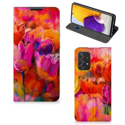 Bookcase Samsung Galaxy A72 (5G/4G) Tulips Bookcase Samsung Galaxy A72 (5G/4G) Tulips