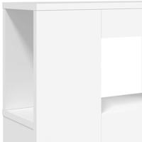 Hoofdeinde met LED 200x18,5x103,5 cm bewerkt hout wit - thumbnail