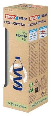 tesa ECO & CRYSTAL 59043-00000-00 tesafilm tesafilm Eco & Crystal Transparant (l x b) 10 m x 19 mm 8 stuk(s)