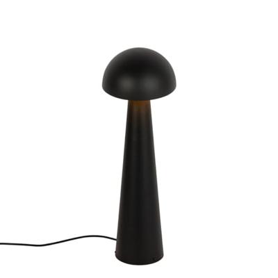 QAZQA Buiten vloerlamp zwart 65 cm - Mushroom QAZQA Buiten vloerlamp zwart 65 cm - Mushroom