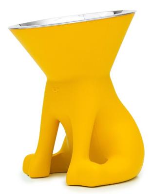 Voerbak voor honden United Pets Elisabeth Yellow Roestvrij staal Polyethyleen 1 L