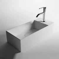 Fontein Salenzi Spy 45x20 cm Glans Wit Kraangat Rechts (inclusief bijpassende waste) - thumbnail