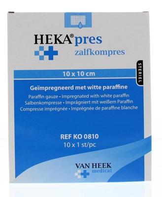 Hekapres Zalfkompres 10 x 10 10 Stuks Hekapres Zalfkompres 10 x 10 10 Stuks