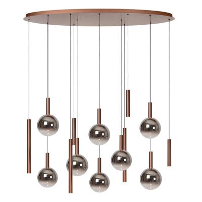Lucide JASMINE - Hanglamp - LED Dimb. - CCT - 14x4,4W 2200K/3300K - Koper | Premium