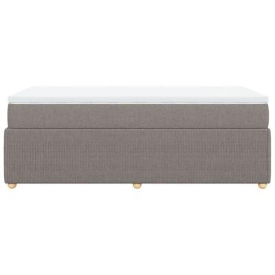 Boxspring met matras stof taupe 90x190 cm