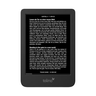 Tolino shine 5 e-book reader Touchscreen 16 GB Wifi Zwart Tolino shine 5 e-book reader Touchscreen 16 GB Wifi Zwart