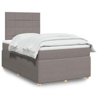 Boxspring met matras stof taupe 120x200 cm - thumbnail
