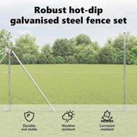 VidaXL Afrasteringspaal zilver 25 x 1,6 m (25 mm gaas) staal - thumbnail