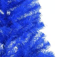 VidaXL Kunstkerstboom met standaard half 210 cm pvc blauw - thumbnail