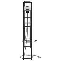 Opberghoofdbord met hoofdeinde met opslag Grijs sonoma 200 cm Bewerkt hout - thumbnail