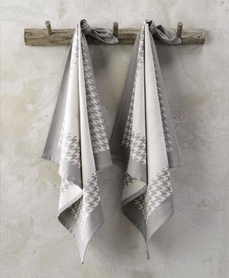 De Witte Lietaer De Witte Lietaer Pied De Poule Theedoek 66x66 grey