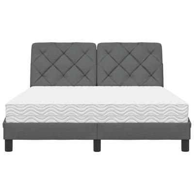 Bed met matras stof donkergrijs 120x200 cm - thumbnail