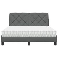 Bed met matras stof donkergrijs 120x200 cm - thumbnail