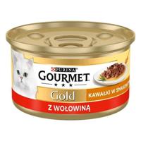 GOURMET Gold Sauce Delight Rundvlees - nat kattenvoer - 85 g - thumbnail