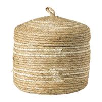 Opbergmand streep - beige - ø25x25 cm - thumbnail