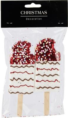 Kersthanger ijsjes 14 cm golven Kersthanger ijsjes 14 cm golven