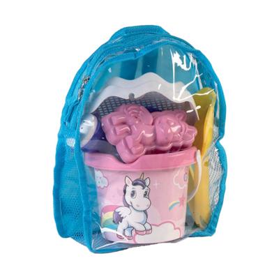 Androni Rugzak met strandset eenhoorn, 6dlg.