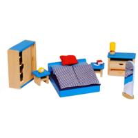 Goki poppenhuis meubeltjes slaapkamer - thumbnail