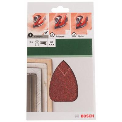 Bosch Accessories 2609256A68 Multi-schuurpapier Met klittenband, Geperforeerd Korrelgrootte (num) 40 (l x b) 135 mm x 95 mm 5 stuk(s)