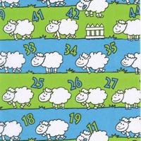 Cadeaupapier - Geschenkpapier - Counting sheep blue 30 cm - thumbnail
