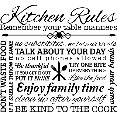 Kitchen Rules - Muurstickers
