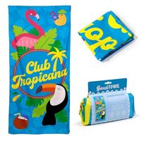 Flamingo Club Tropicana Microvezel Strandhanddoek - thumbnail