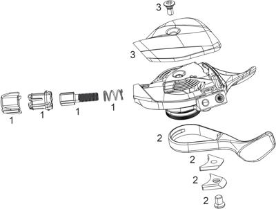 SRAM duimversteller "xx1 eagle" single click trigger xx1 eagle 12sp lunar grey