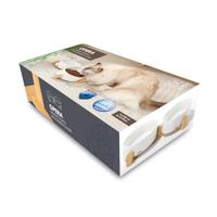 Keramieken kommen met bamboe ondersteuning 2x350 ml - Mpets - OPERA - Wit - thumbnail